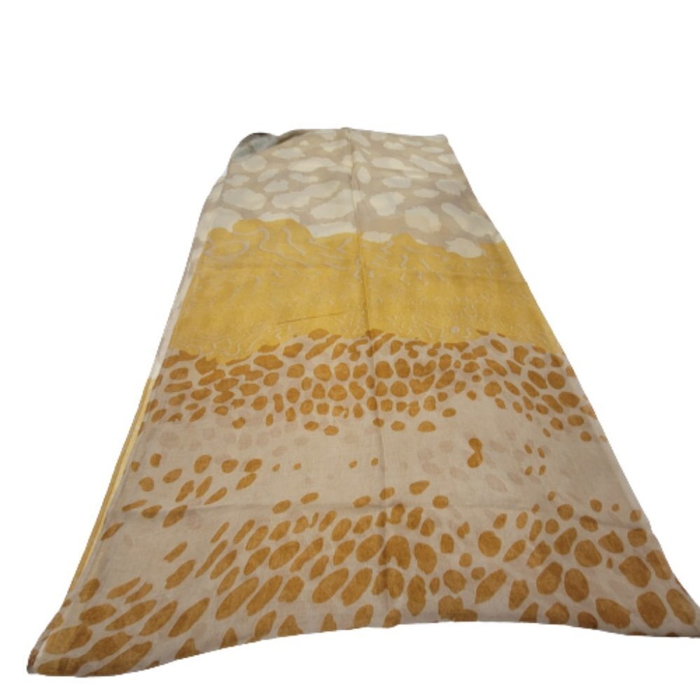 Beige Brown Viscose Scarf Wide Long Rectangular Very Soft Comfy- NEW